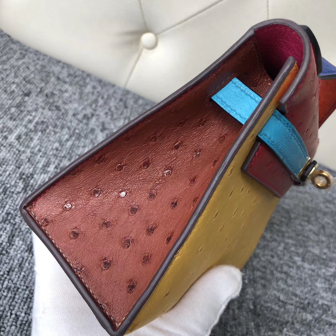 愛馬仕迪拜阿聯酋購物中心專賣店 Dubai Hermes MiniKelly pochette Ostrich