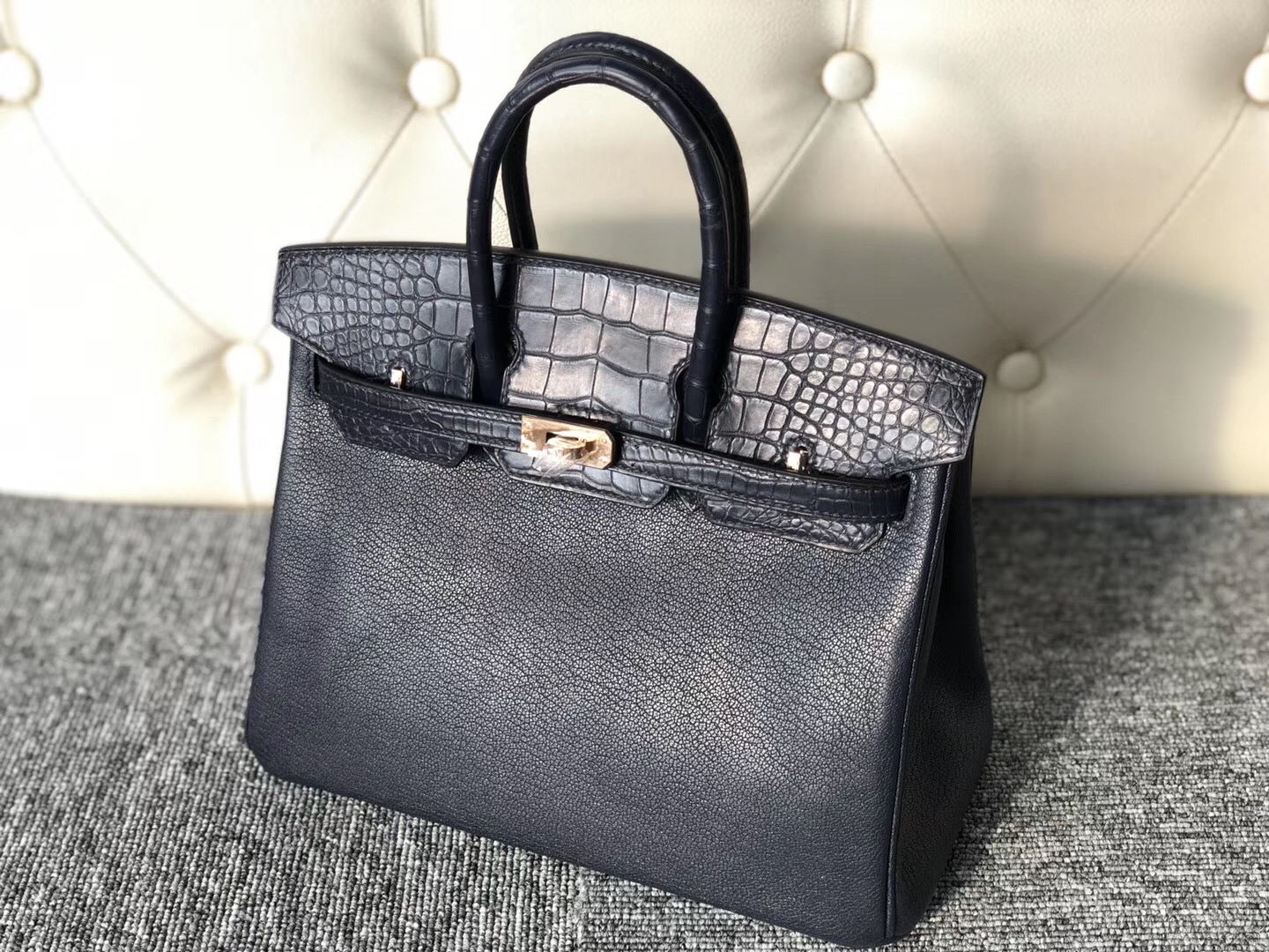 Hermes Birkin 25cm Touch 2Z Blue Nurt 午夜藍 CK76深海藍 Blue indigo 玫瑰金扣