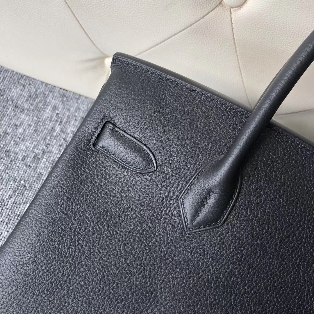 香港愛馬仕包包定制 Hong Kong Hermes Birkin 30cm Togo CK89黑色 玫瑰金扣