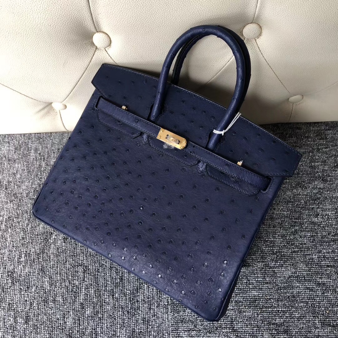 臺中市愛馬仕鉑金包定制 Hermes Birkin 25cm CK73寶石藍 Blue sapphire