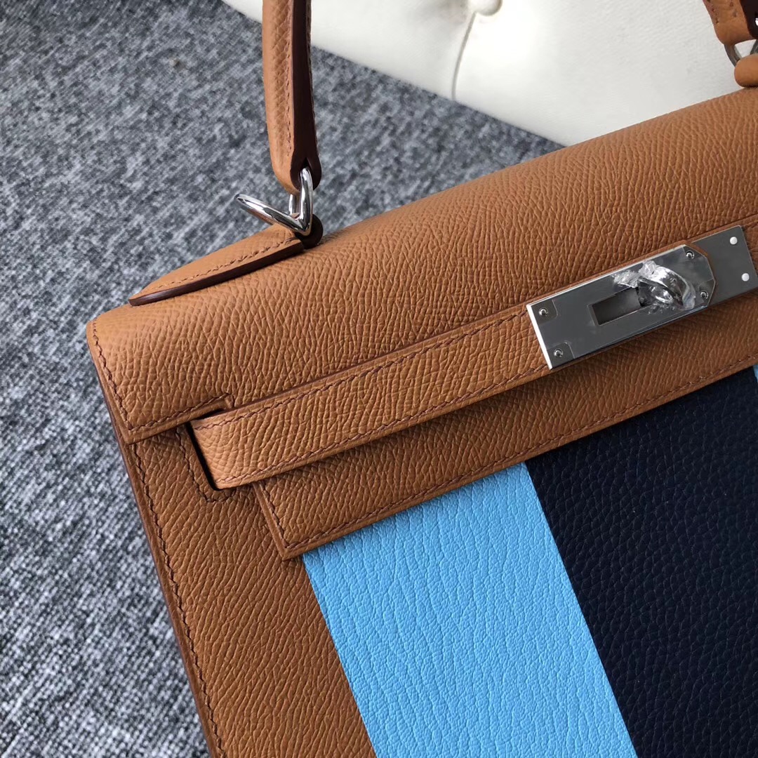 加拿大愛馬仕凱莉包價格 Hermes Kelly 28cm 字母包 CK37 N7糖果藍 CK73寶石藍