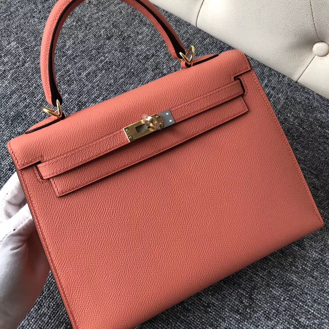 Dubai Hermes HSS Kelly 25cm Epsom I5火烈鳥粉 S2 Trench 風衣灰