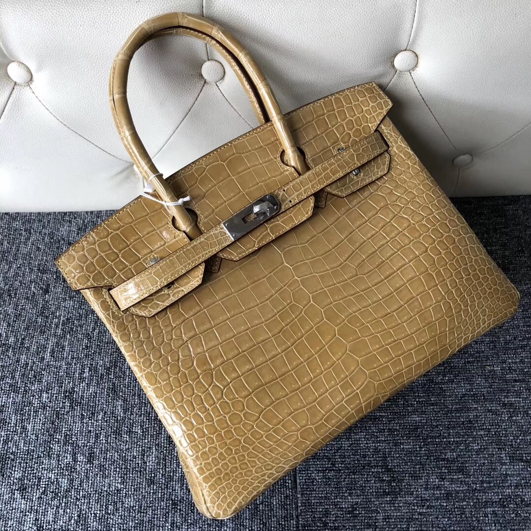 新北桃園愛馬仕鉑金包定制 Hermes Birkin 30cm 1C Poussiere淺杏色