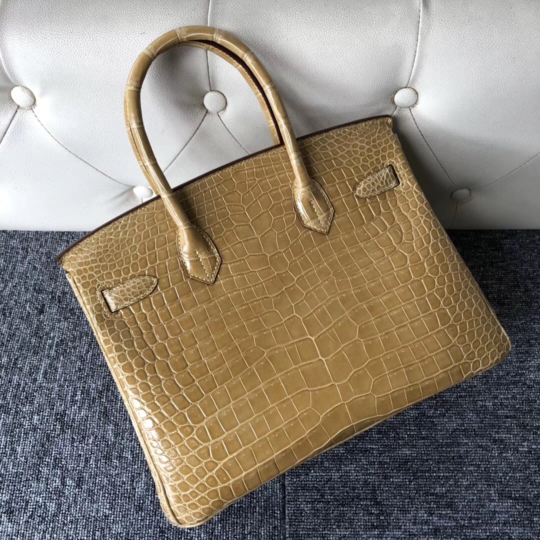 新北桃園愛馬仕鉑金包定制 Hermes Birkin 30cm 1C Poussiere淺杏色