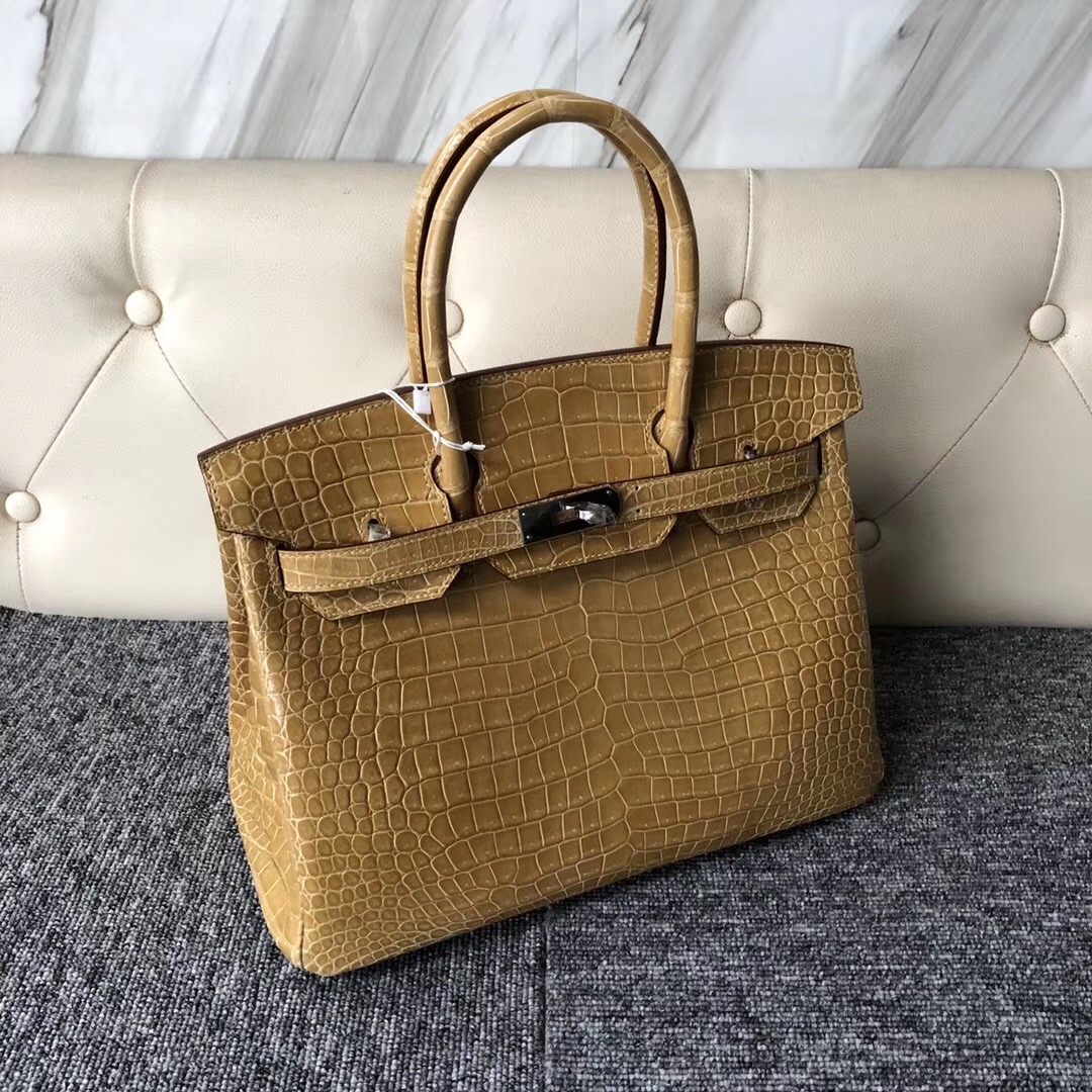 新北桃園愛馬仕鉑金包定制 Hermes Birkin 30cm 1C Poussiere淺杏色