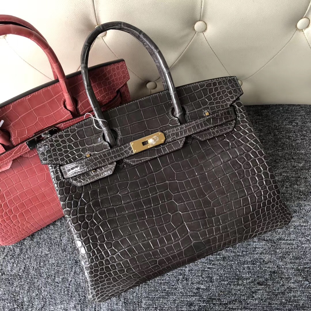 The United Arab Emirates Hermes Birkin 30cm CK88 Graphite 石墨灰 野生灣鱷