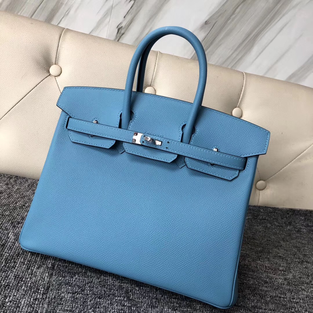 愛馬仕包包臺灣新北市價格 Hermes Birkin 25cm P3北方藍 Blue de nord