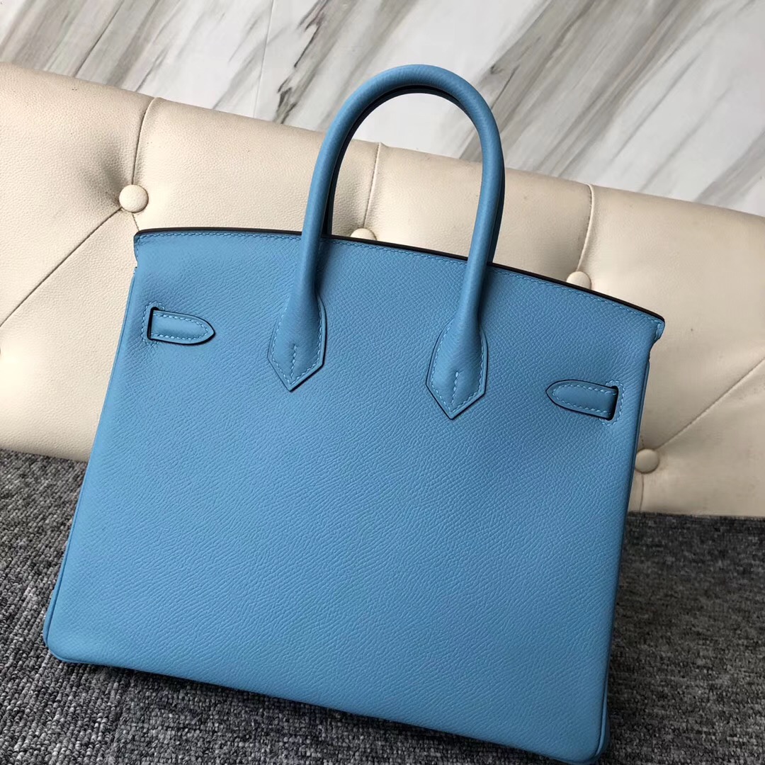 愛馬仕包包臺灣新北市價格 Hermes Birkin 25cm P3北方藍 Blue de nord