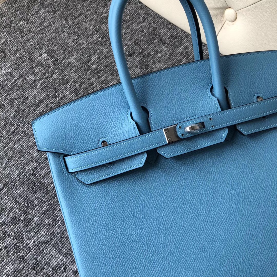 愛馬仕包包臺灣新北市價格 Hermes Birkin 25cm P3北方藍 Blue de nord