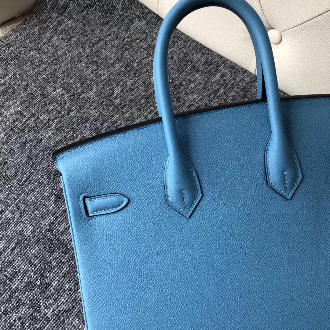 愛馬仕包包臺灣新北市價格 Hermes Birkin 25cm P3北方藍 Blue de nord