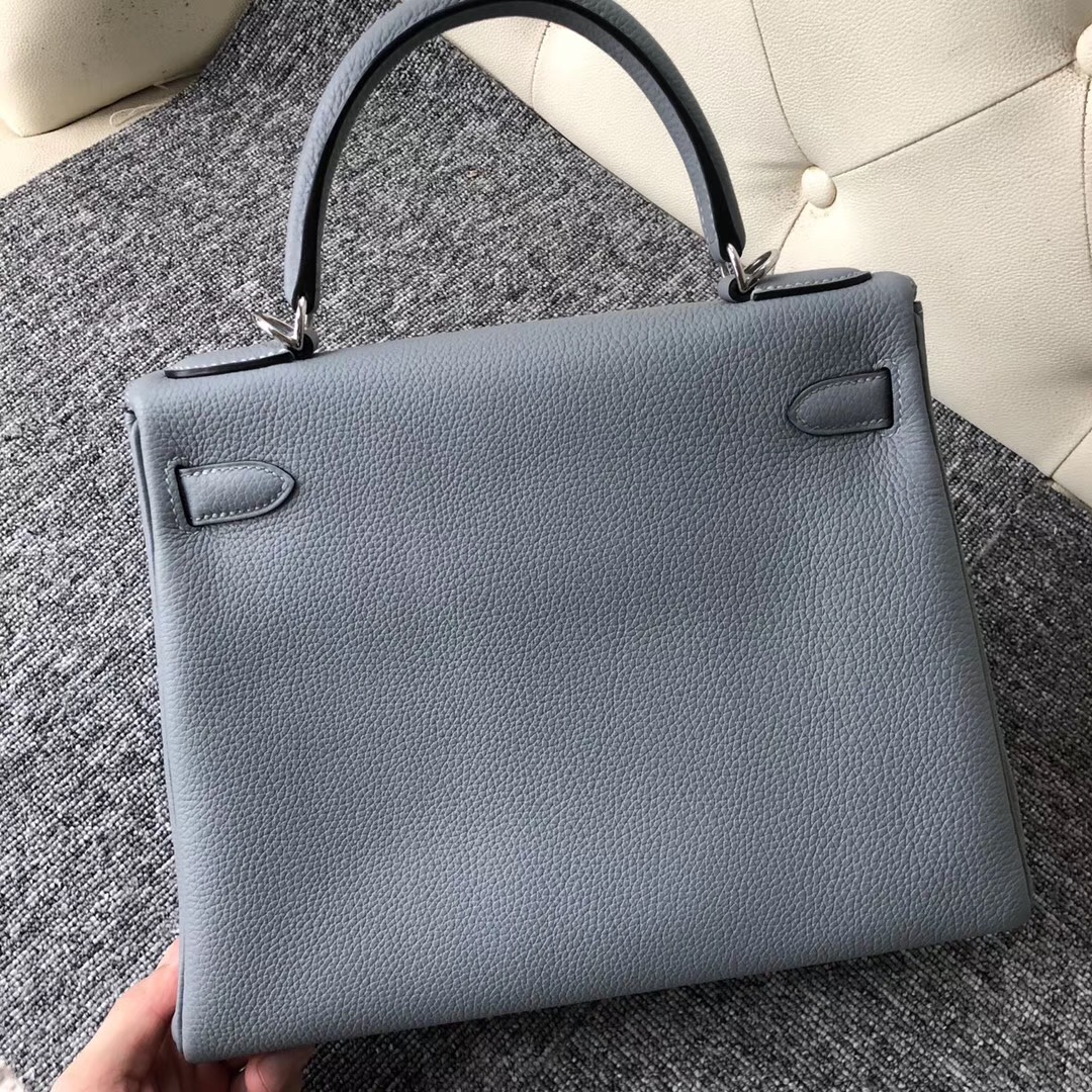 卡爾加裏愛馬仕凱莉包價格 Hermes Kelly 28cm Togo J7 Blue Lin 亞麻藍