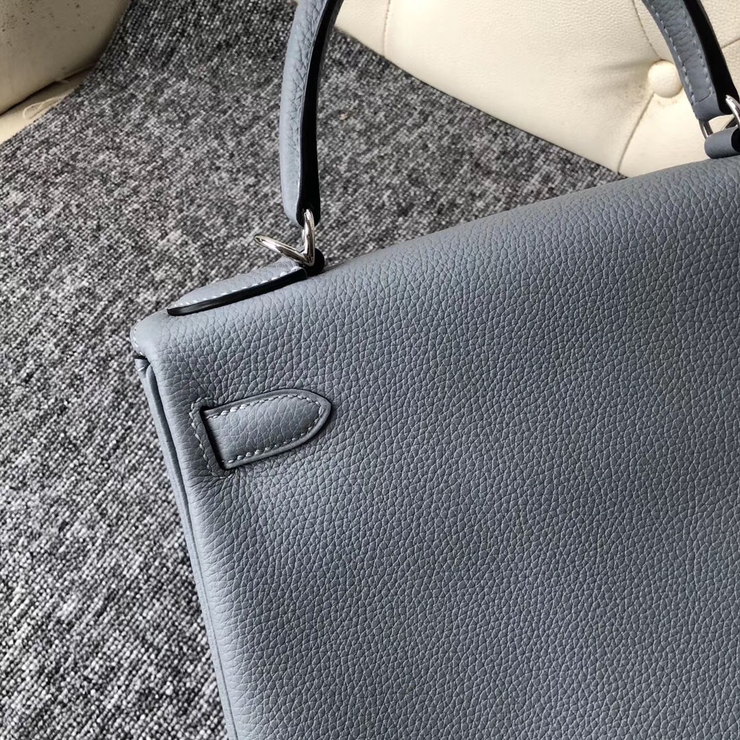 卡爾加裏愛馬仕凱莉包價格 Hermes Kelly 28cm Togo J7 Blue Lin 亞麻藍