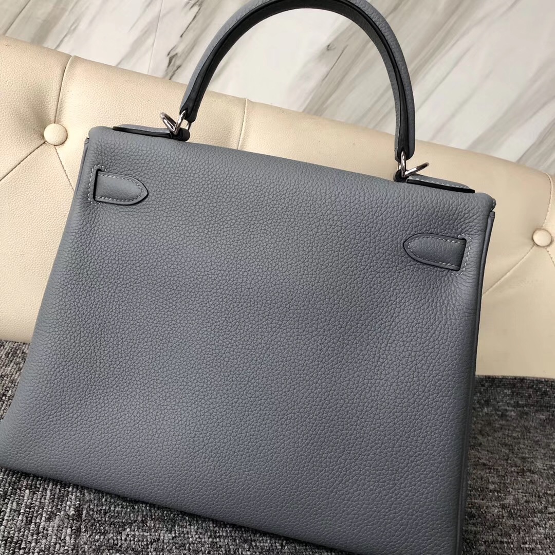 卡爾加裏愛馬仕凱莉包價格 Hermes Kelly 28cm Togo J7 Blue Lin 亞麻藍