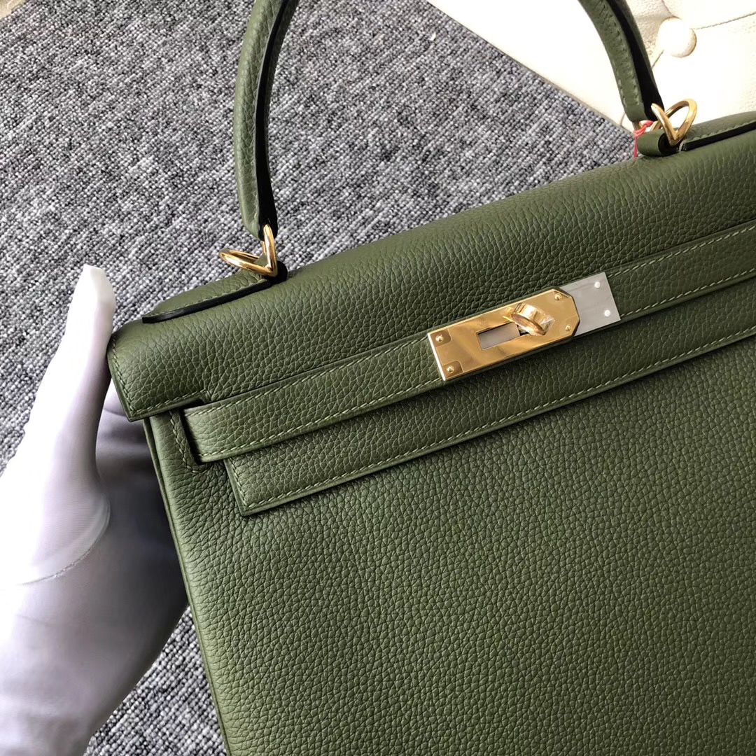 溫哥華巴拉德大街愛馬仕專賣店 Hermes Kelly 28cm V6 Cacncpee 叢林綠