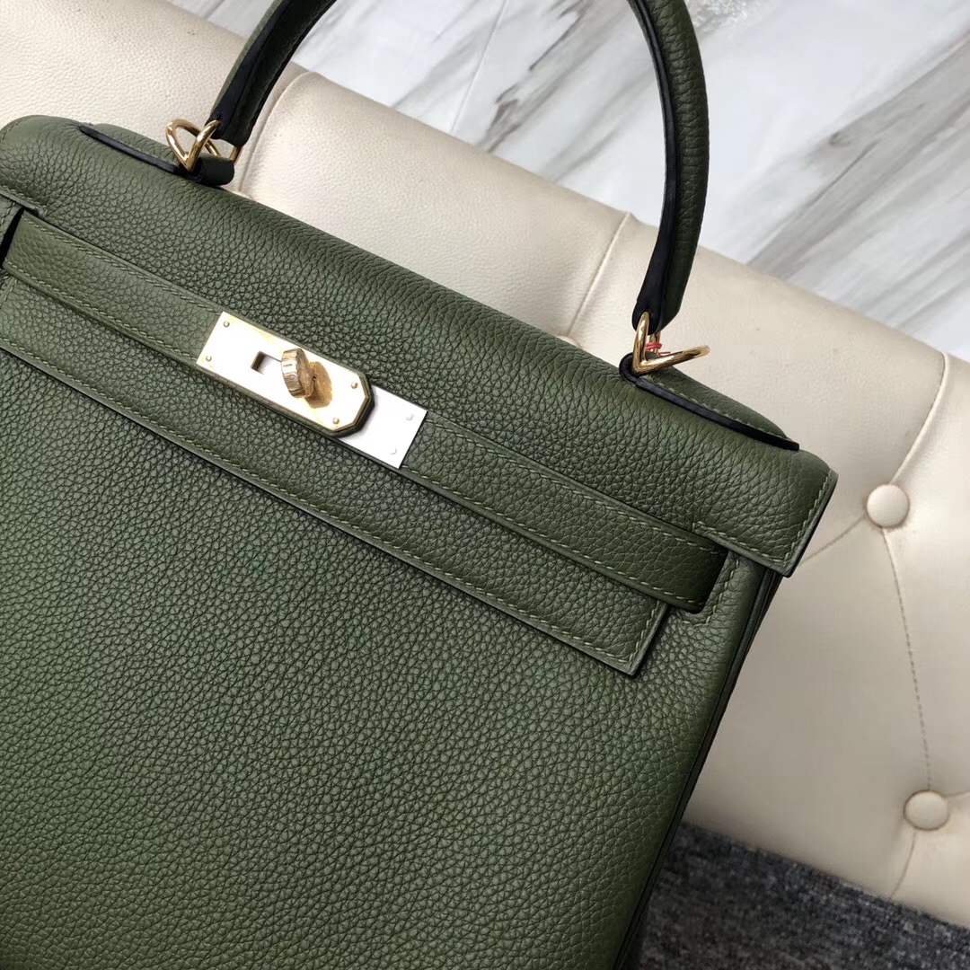 溫哥華巴拉德大街愛馬仕專賣店 Hermes Kelly 28cm V6 Cacncpee 叢林綠