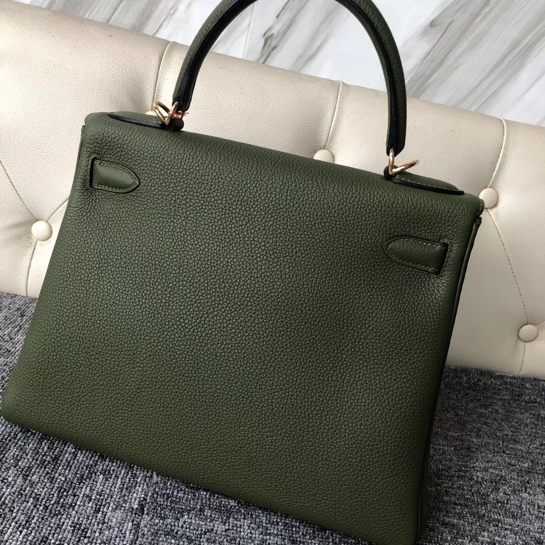 溫哥華巴拉德大街愛馬仕專賣店 Hermes Kelly 28cm V6 Cacncpee 叢林綠