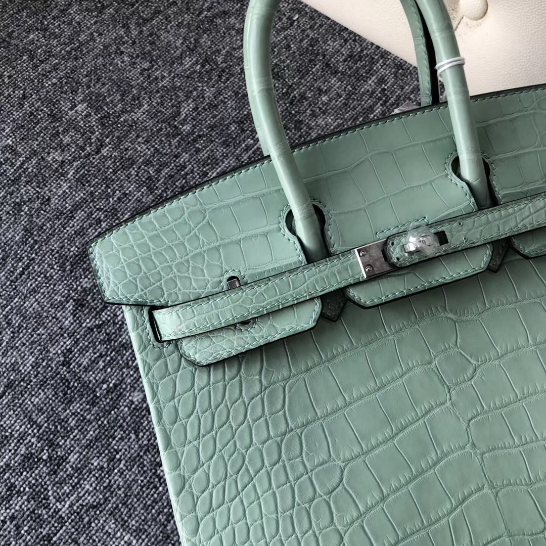 愛馬仕新加坡旗艦店 Singapore Hermes Birkin 25cm 6U新薄荷綠 美洲鱷