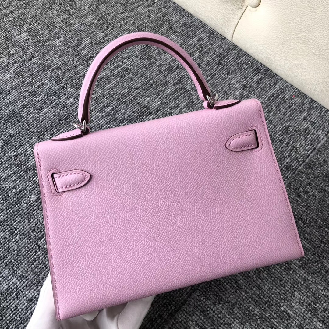 Canada Hermes kelly mini 2代 Epsom X9 錦葵紫 Mauve Sylvestre 銀扣