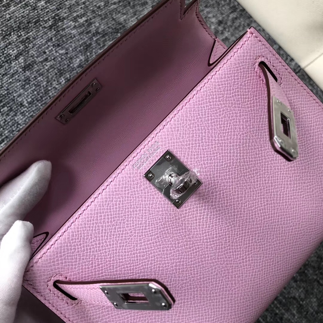 Canada Hermes kelly mini 2代 Epsom X9 錦葵紫 Mauve Sylvestre 銀扣