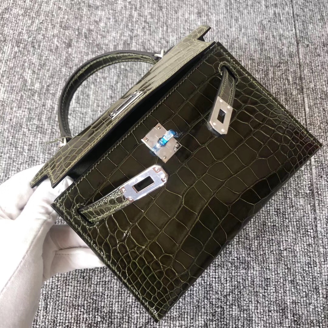 澳門壹號廣場愛馬仕專賣店 Macao Hermes Kelly mini 二代 6H Vert Veronese橄欖綠