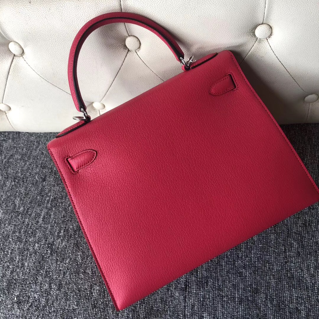 Australia Sydney Hermes Kelly 28cm Chevre I6 極致粉 Rose Extreme 銀扣