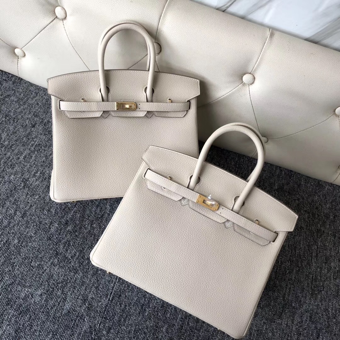 荷蘭阿姆斯特丹女王百貨專賣店鉑金包 Hermes Birkin 25cm CK10奶昔白 Craie