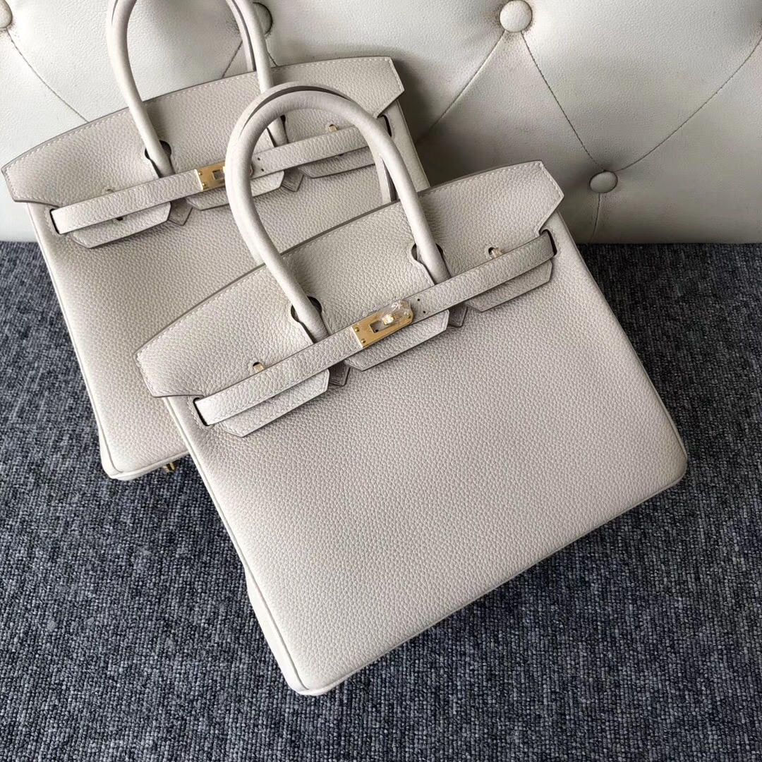 荷蘭阿姆斯特丹女王百貨專賣店鉑金包 Hermes Birkin 25cm CK10奶昔白 Craie