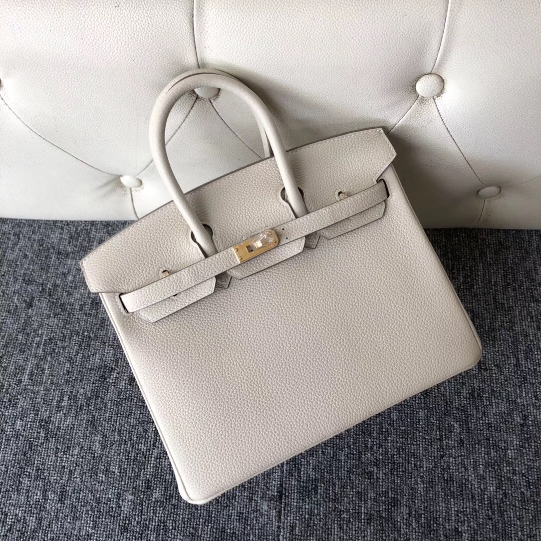 荷蘭阿姆斯特丹女王百貨專賣店鉑金包 Hermes Birkin 25cm CK10奶昔白 Craie