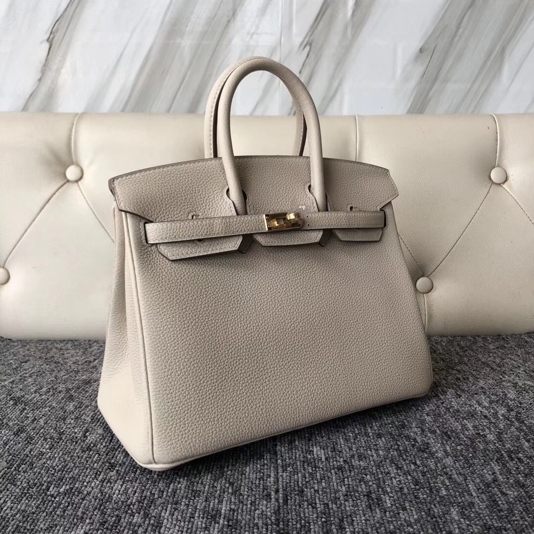 荷蘭阿姆斯特丹女王百貨專賣店鉑金包 Hermes Birkin 25cm CK10奶昔白 Craie