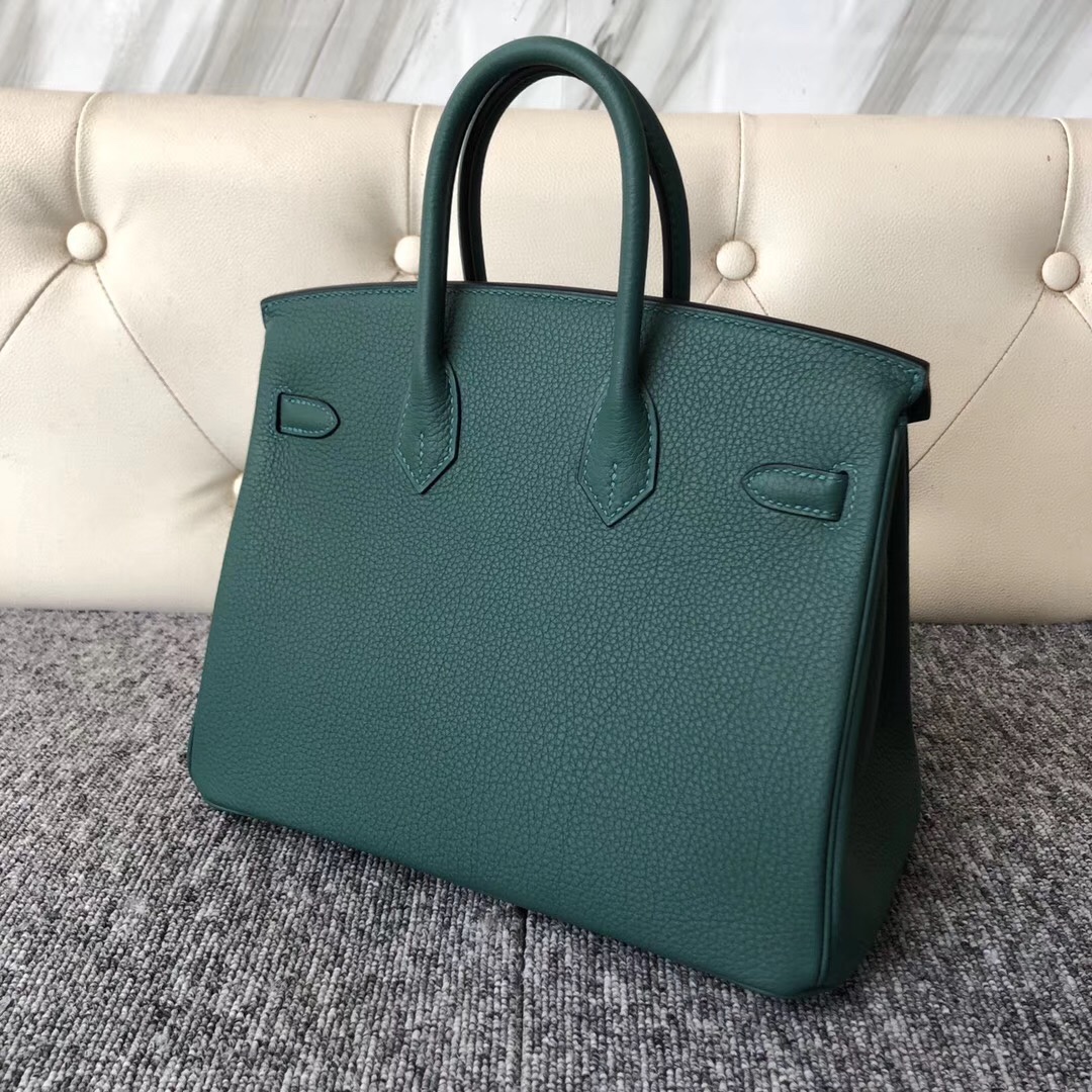 愛馬仕曼谷素萬那普機場專賣店 鉑金包 Hermes Birkin 25cm Z6 孔雀綠 malachite