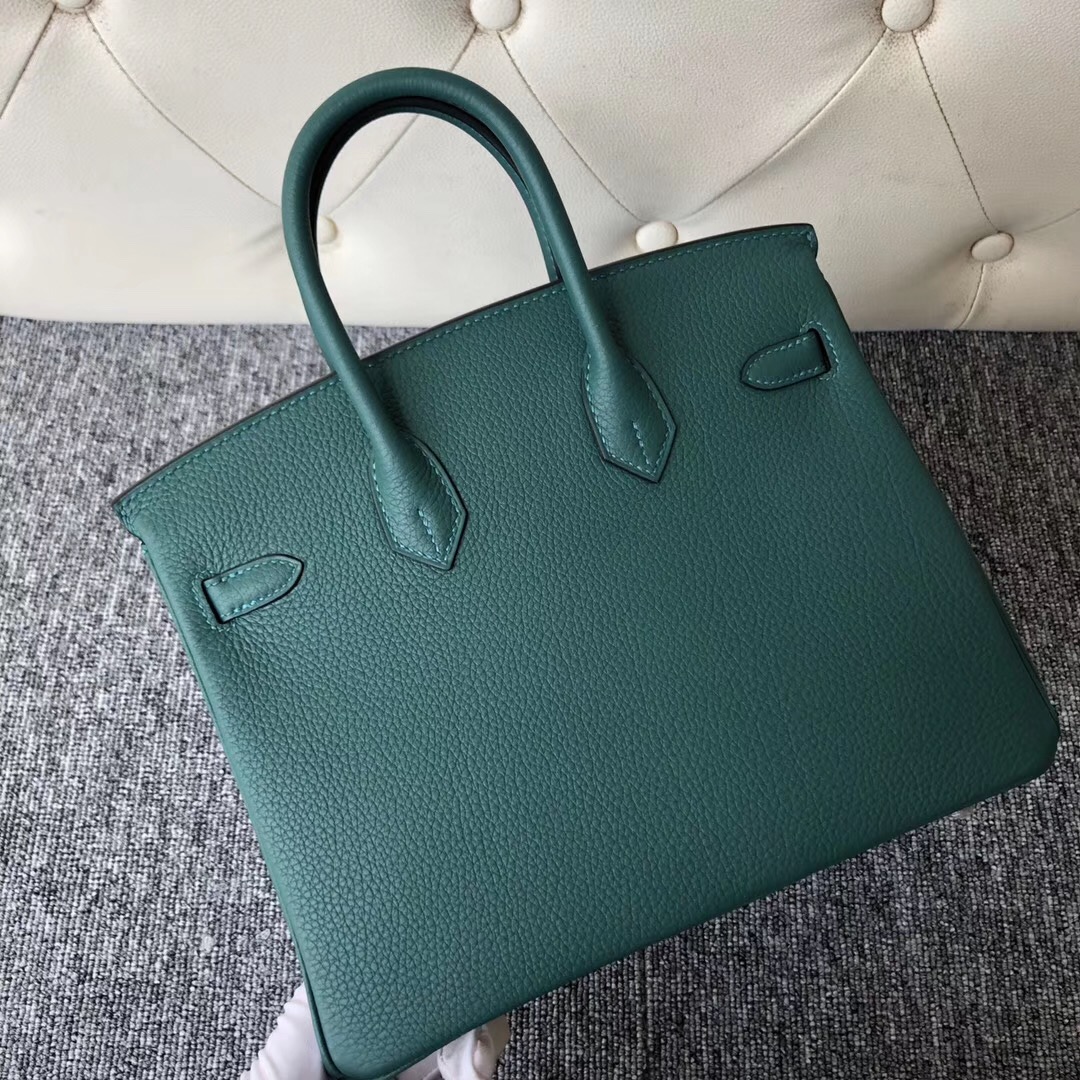 愛馬仕曼谷素萬那普機場專賣店 鉑金包 Hermes Birkin 25cm Z6 孔雀綠 malachite