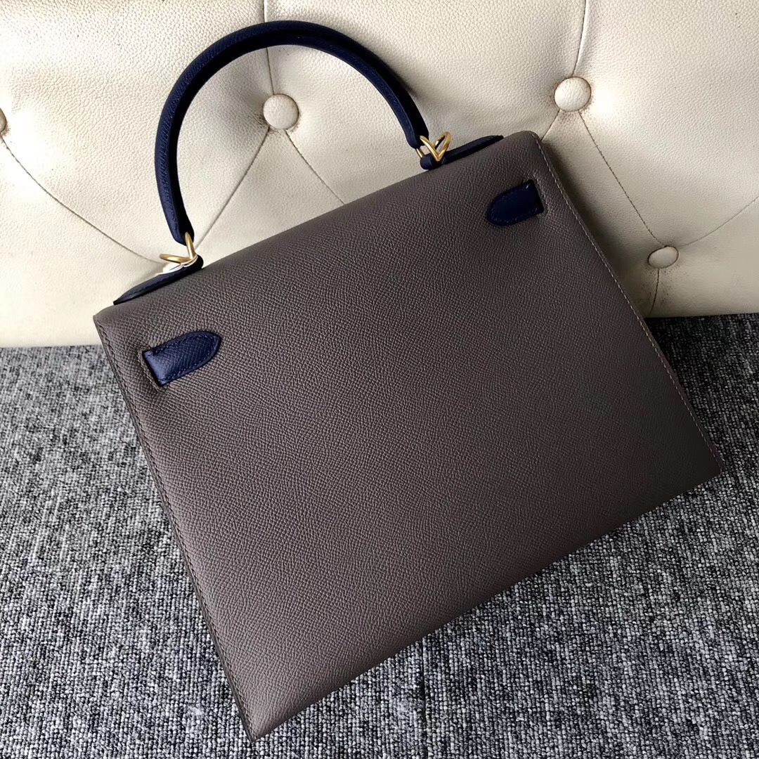 澳門永利酒店Hermes Kelly 28cm 8F Etain錫器灰 CK73 Blue sapphire寶石藍