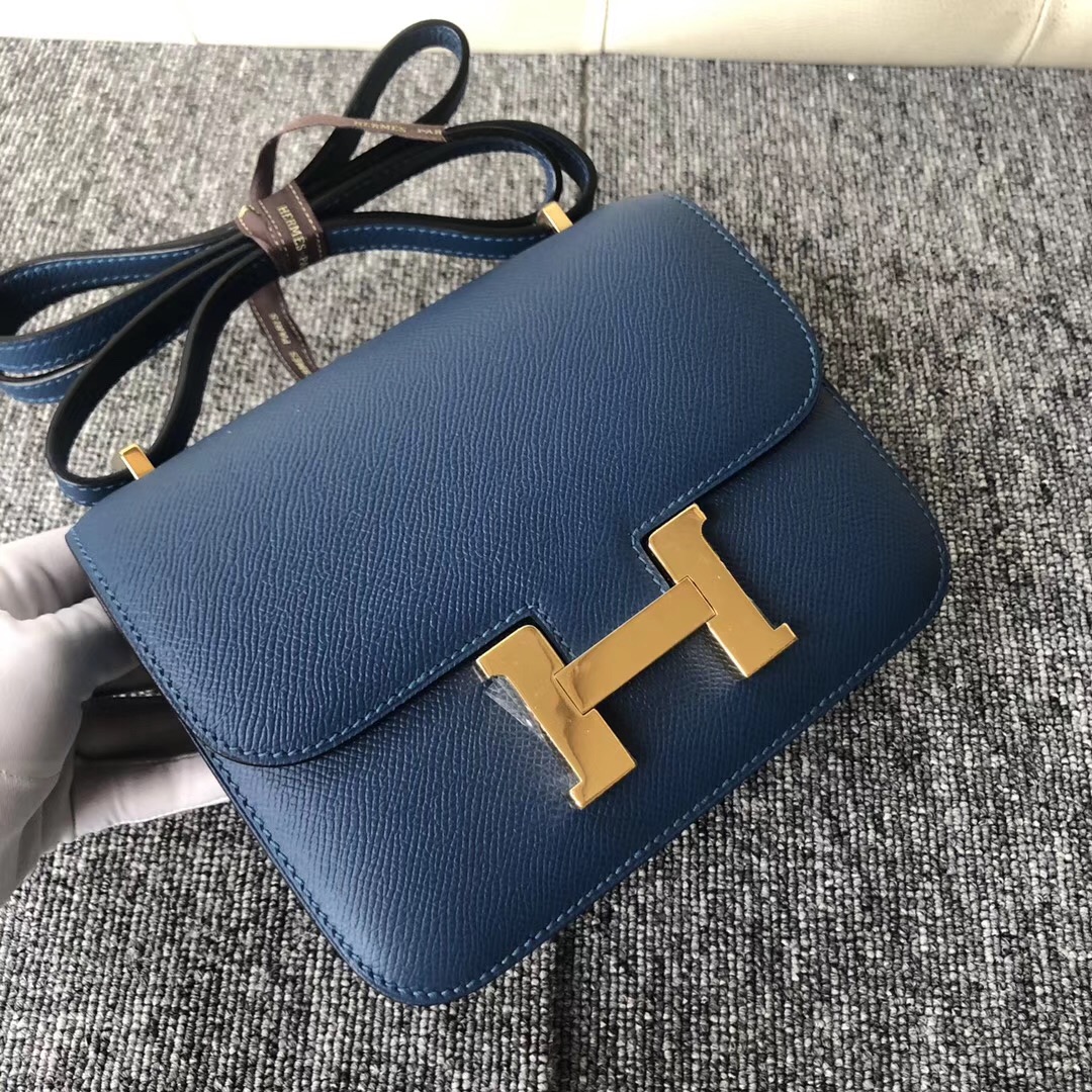 愛馬仕澳門壹號廣場專賣店 Hermes Constance 19cm S4 深邃藍 keep blue