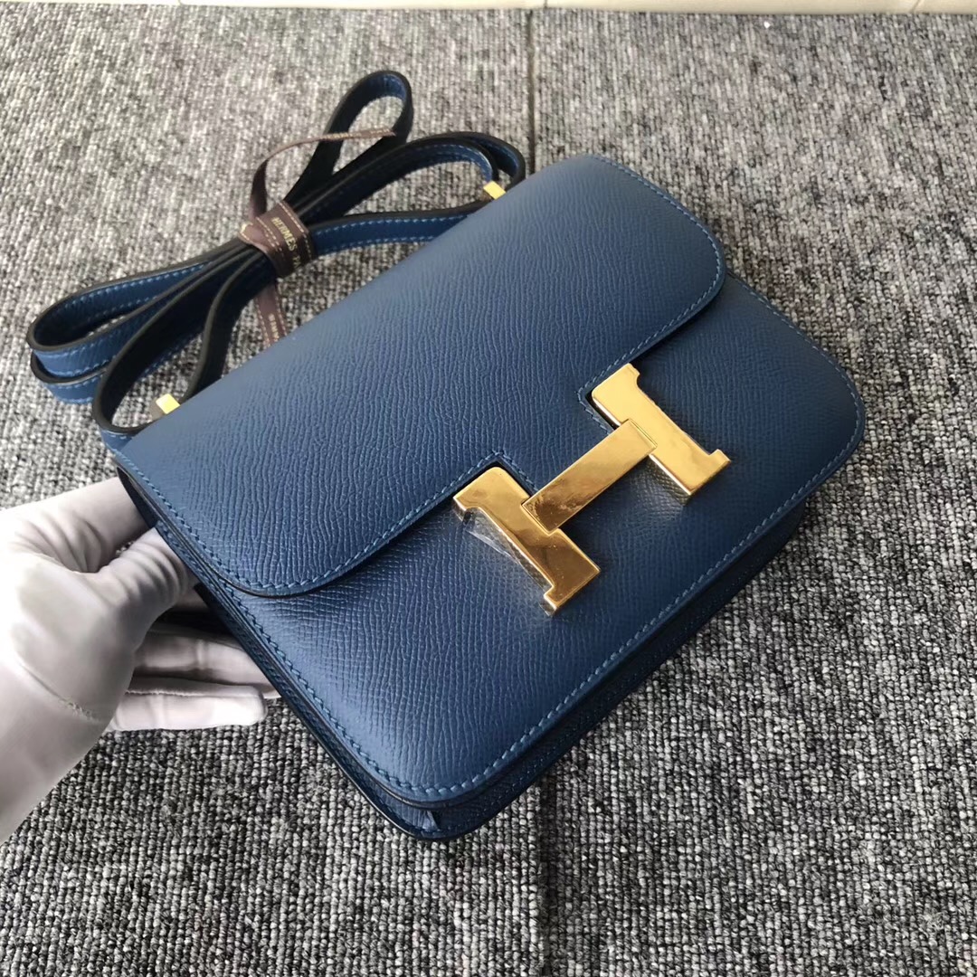 愛馬仕澳門壹號廣場專賣店 Hermes Constance 19cm S4 深邃藍 keep blue