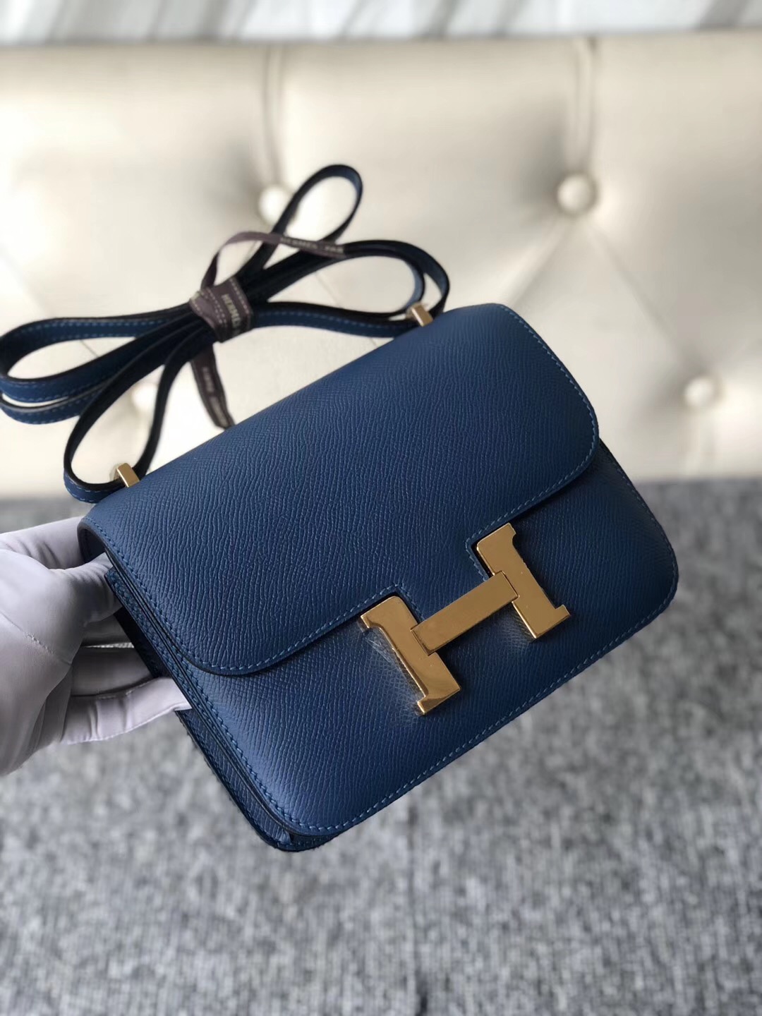 愛馬仕澳門壹號廣場專賣店 Hermes Constance 19cm S4 深邃藍 keep blue