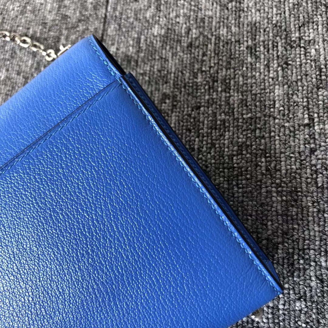 愛馬仕澳門四季名店專賣店 Hermes Verrou 17.5cm T7 Blue Hydra 水妖藍