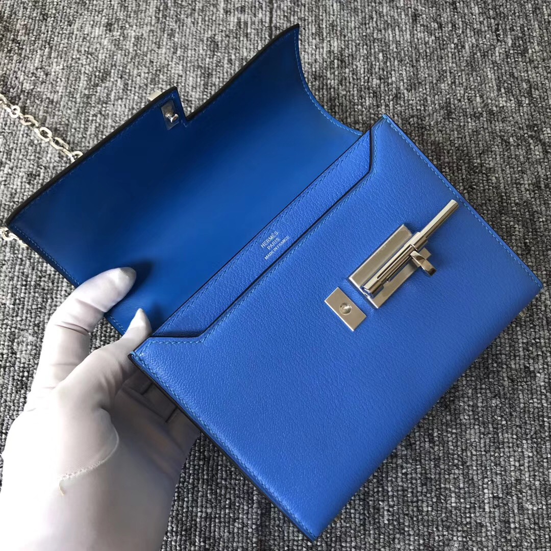 愛馬仕澳門四季名店專賣店 Hermes Verrou 17.5cm T7 Blue Hydra 水妖藍