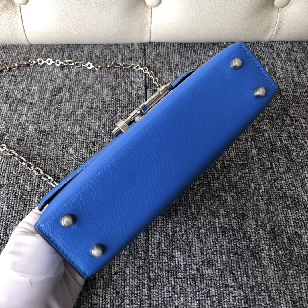 愛馬仕澳門四季名店專賣店 Hermes Verrou 17.5cm T7 Blue Hydra 水妖藍