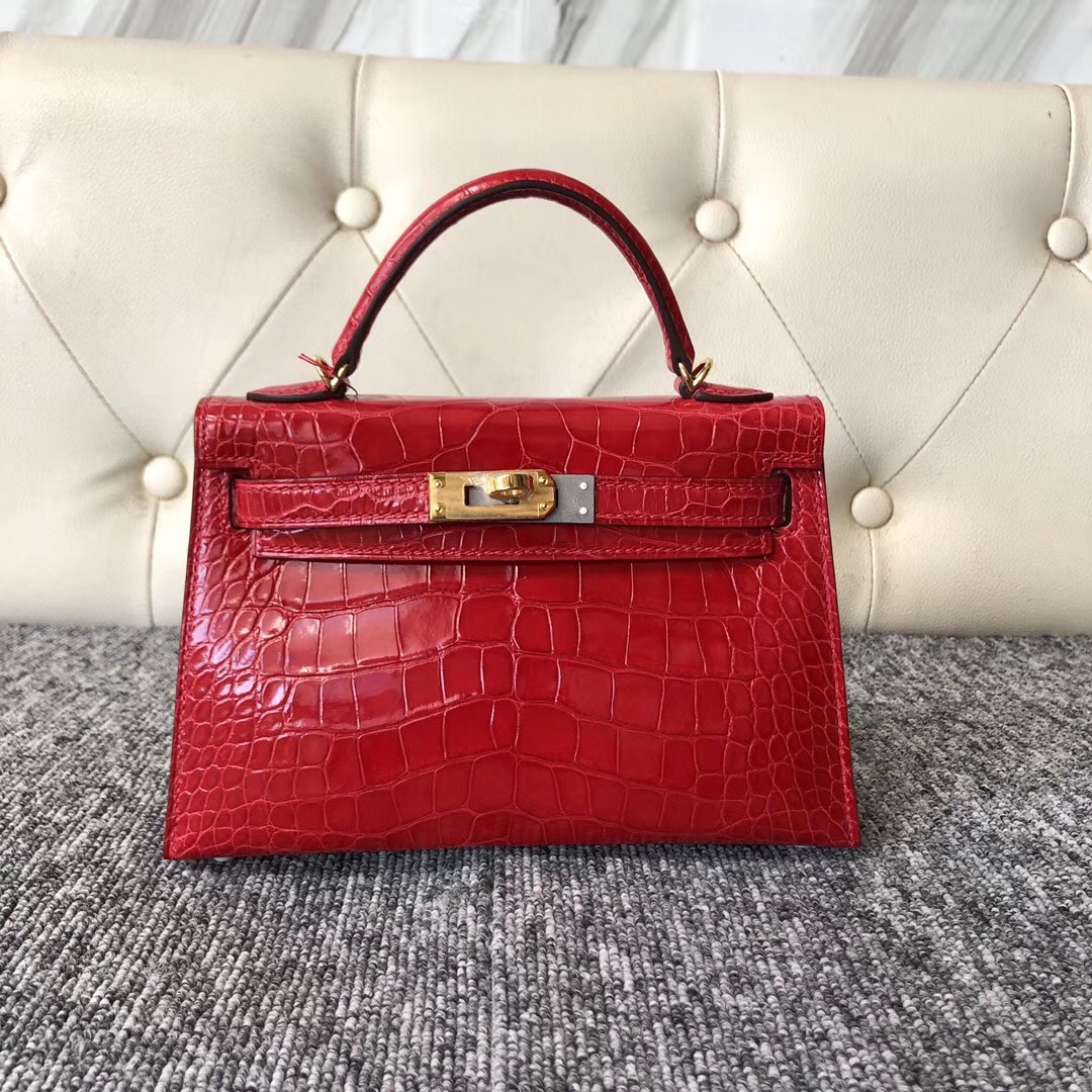 愛馬仕澳大利亞墨爾本專賣店 HERMES Mini Kelly 2代 CK95 Braise 法拉利紅