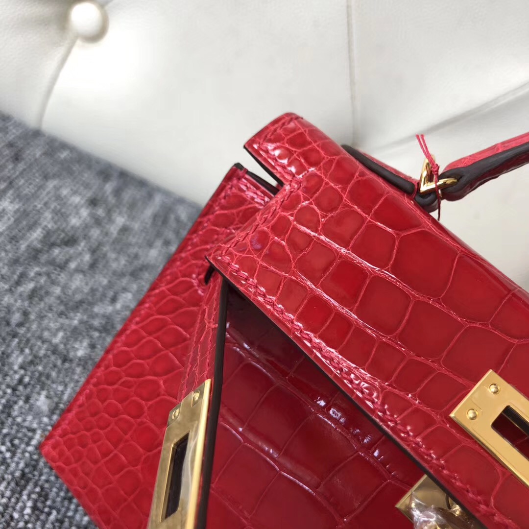 愛馬仕澳大利亞墨爾本專賣店 HERMES Mini Kelly 2代 CK95 Braise 法拉利紅