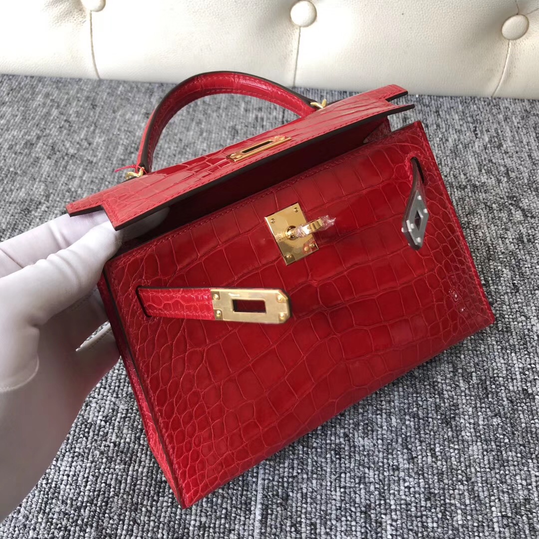 愛馬仕澳大利亞墨爾本專賣店 HERMES Mini Kelly 2代 CK95 Braise 法拉利紅