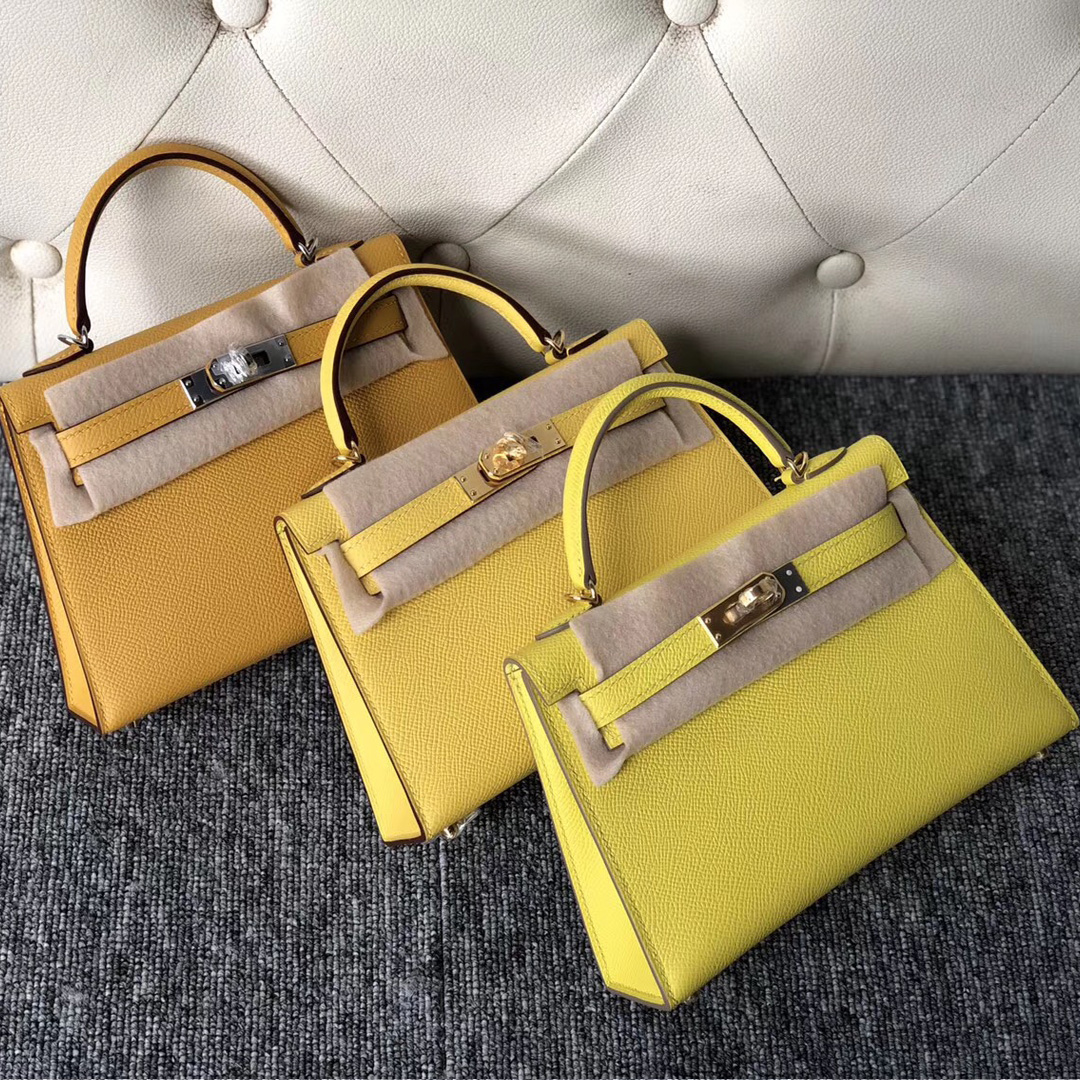 愛馬仕香港 新加坡 臺灣價格 Hermes  Kelly Mini Ⅱ 9R檸檬黃 Lime