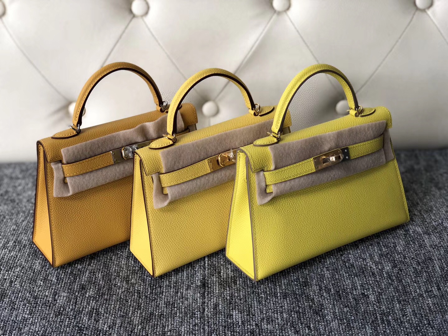 愛馬仕香港 新加坡 臺灣價格 Hermes  Kelly Mini Ⅱ 9R檸檬黃 Lime