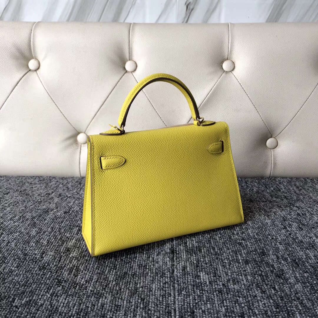 愛馬仕香港 新加坡 臺灣價格 Hermes  Kelly Mini Ⅱ 9R檸檬黃 Lime