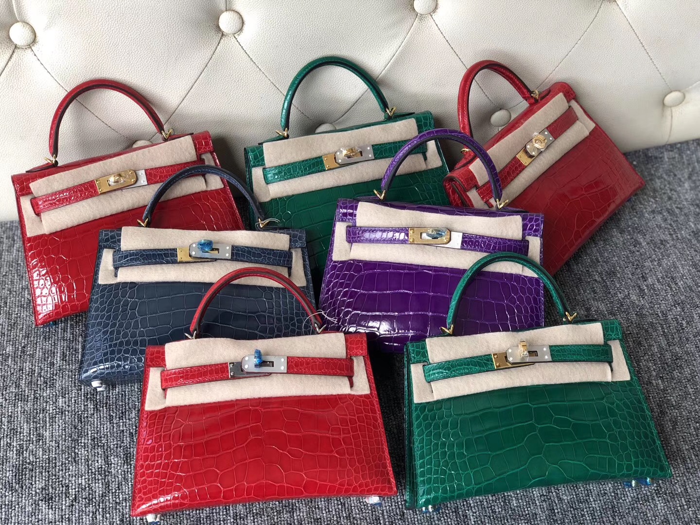 Hong Kong Hermes Kelly mini II 二代 6Q翡翠綠 Very emeraude 美洲鱷