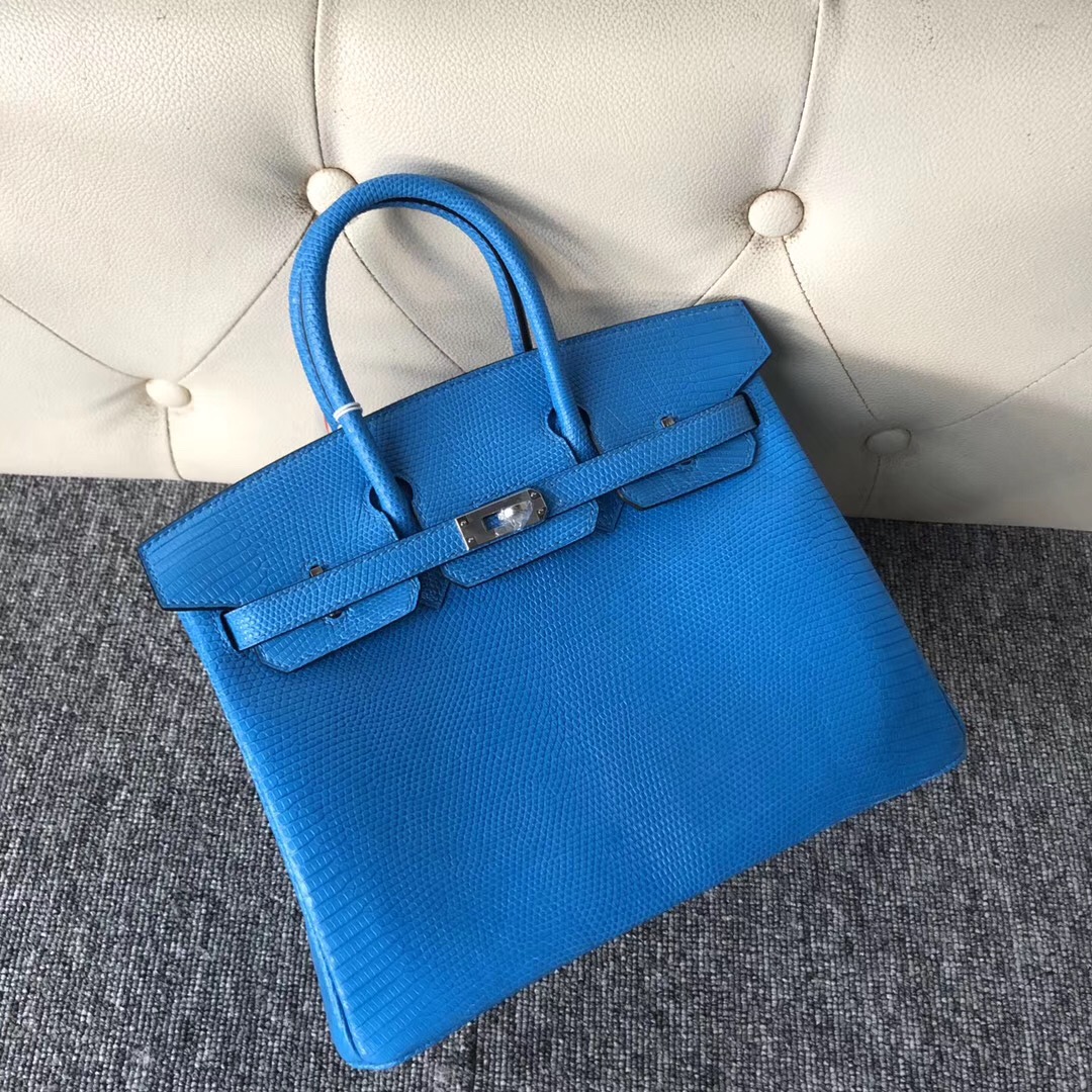 愛馬仕鉑金包 Australia Hermes Birkin 25cm 7Q Mykonos 希臘藍