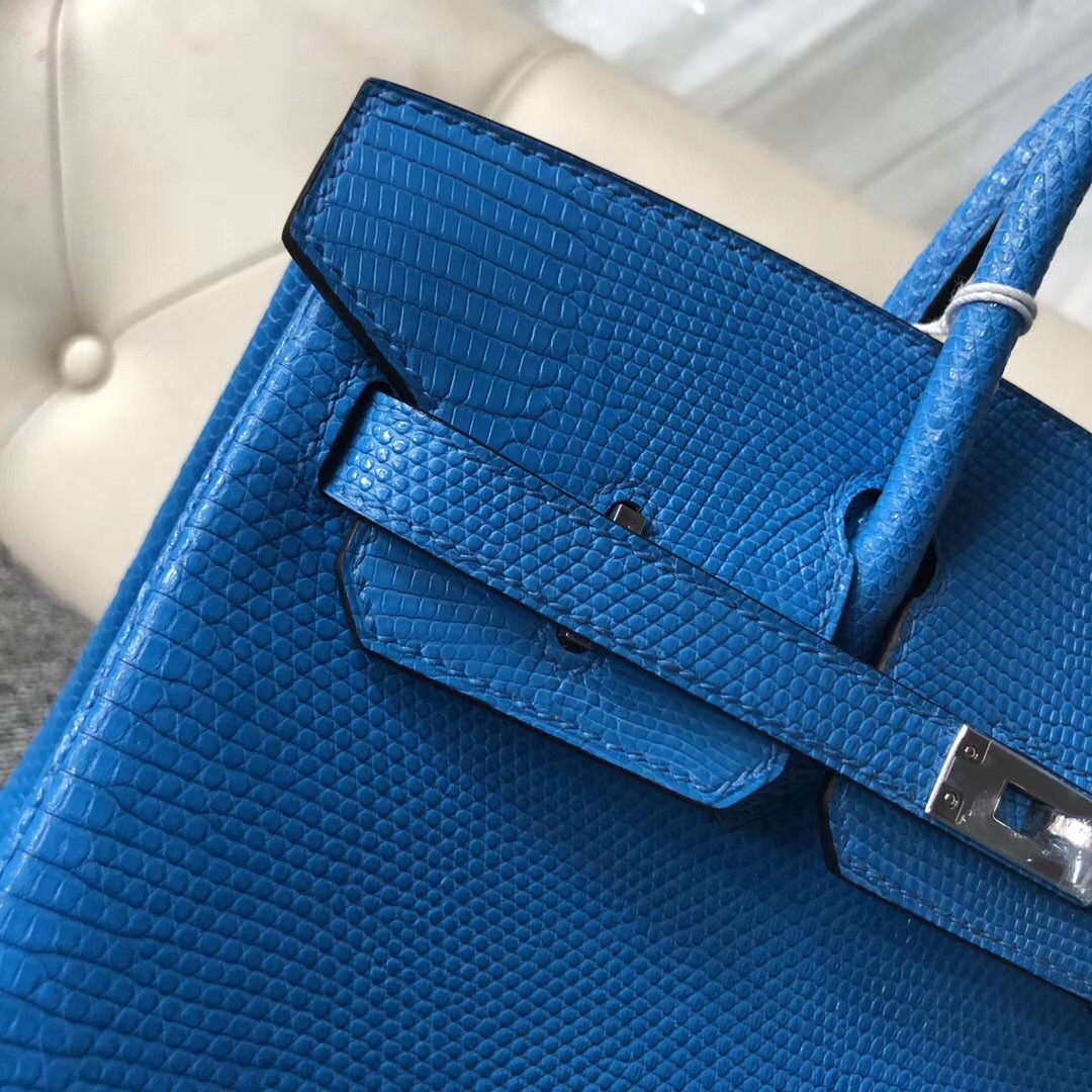 愛馬仕鉑金包 Australia Hermes Birkin 25cm 7Q Mykonos 希臘藍