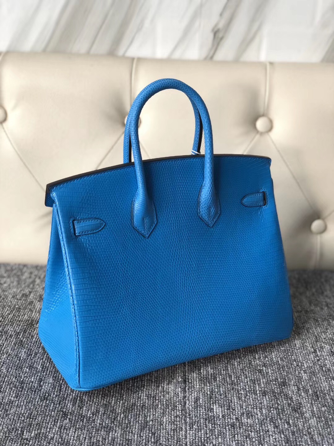 愛馬仕鉑金包 Australia Hermes Birkin 25cm 7Q Mykonos 希臘藍