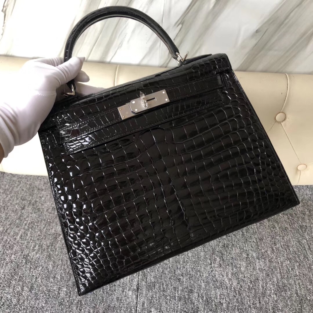 香港中西區凱莉包定制價格 Hong Kong Hermes Kelly 28cm 倒V 澳洲灣鱷 供珠鱷魚