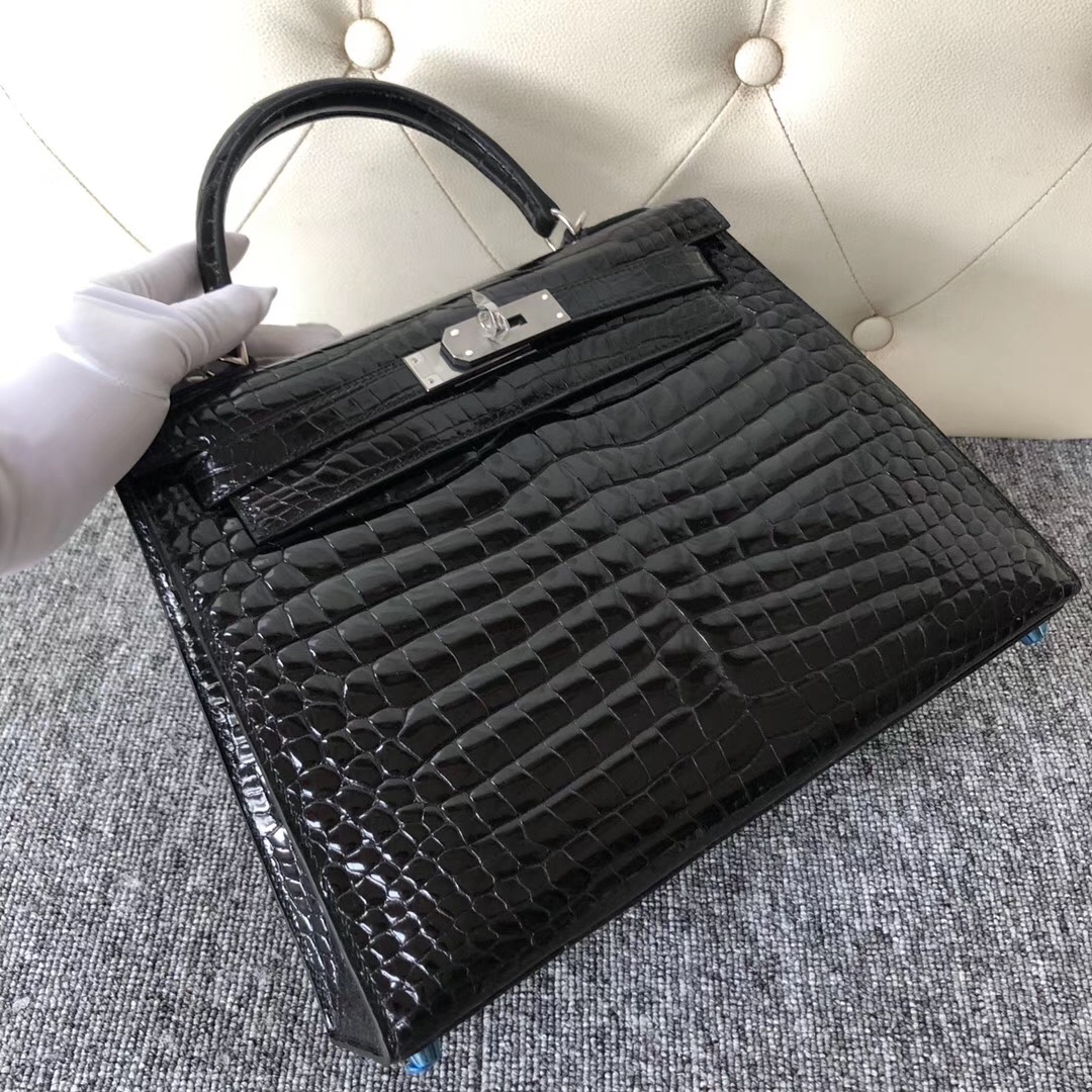 香港中西區凱莉包定制價格 Hong Kong Hermes Kelly 28cm 倒V 澳洲灣鱷 供珠鱷魚